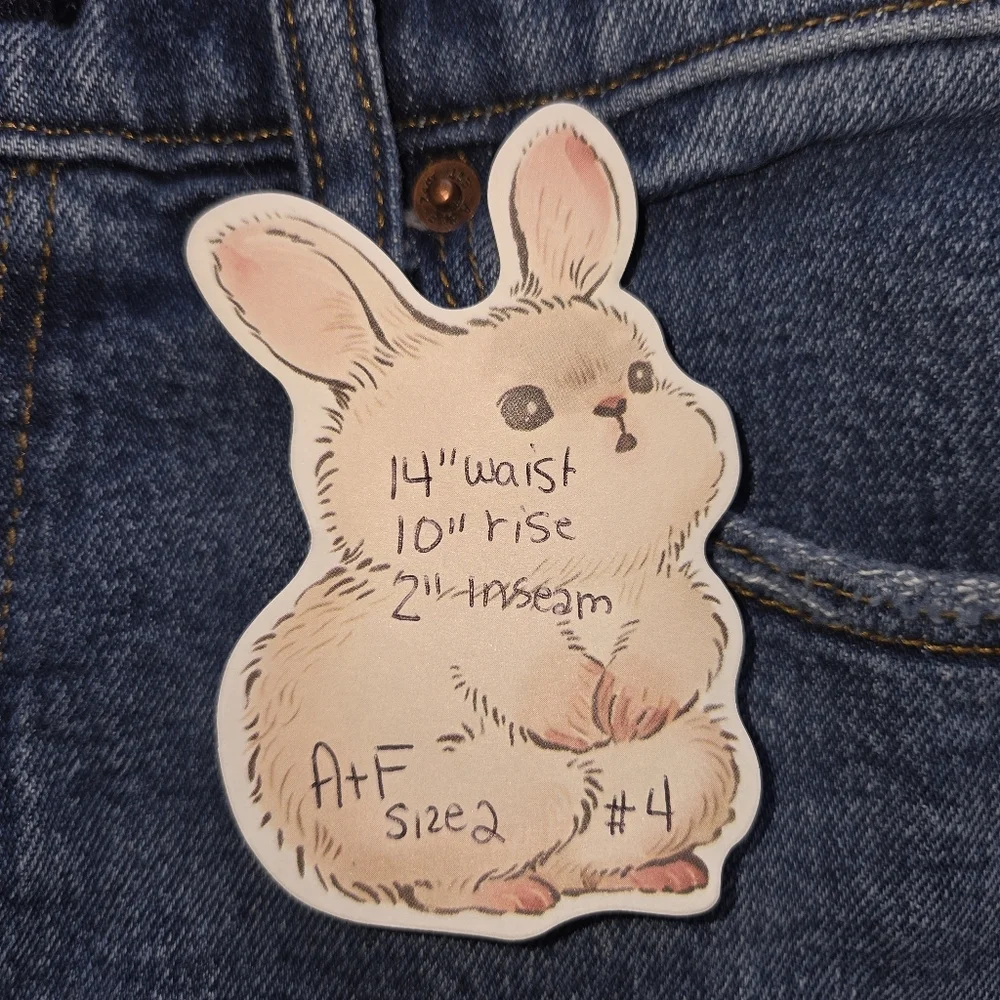 Abercrombie & Fitch Mid Rise Denim Shorts-distressed size 2 - Picture 3 of 9